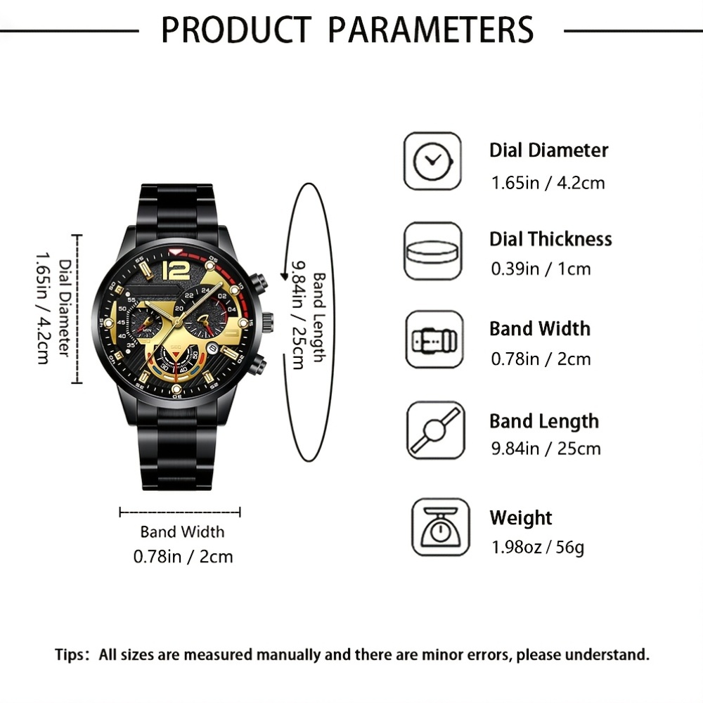 Men's 6pcs Business Watch Set, Exquisite Gift for Him